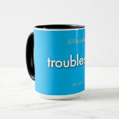 troublestuff! - ブルー背景 マグカップ (正面左)