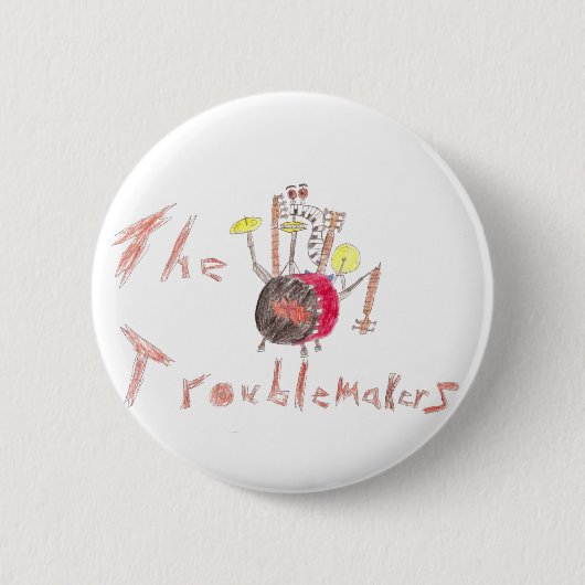 Troublmakersの眼識 缶バッジ (正面)