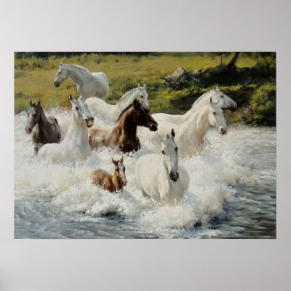 Troupeau de chevaux, Papier poster (mat) ポスター