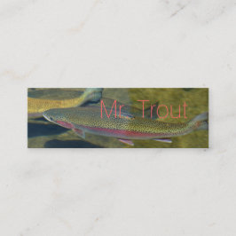 Trout氏の名刺はユニークな細い個人化します スキニー名刺