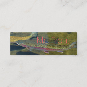 Trout氏の名刺はユニークな細い個人化します スキニー名刺