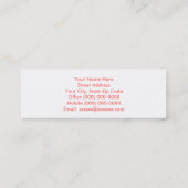 Trout氏の名刺はユニークな細い個人化します スキニー名刺 (裏面)