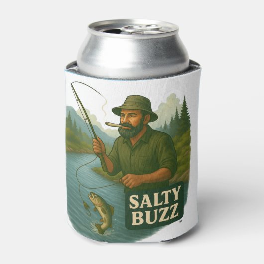 Trout Fishing Salty Buzz 缶クーラー (缶正面)