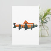 Trout Fly Fishing Nature Outdoor Fisherman 招待状 (スタンド正面)