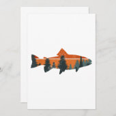 Trout Fly Fishing Nature Outdoor Fisherman 招待状 (正面/裏面)