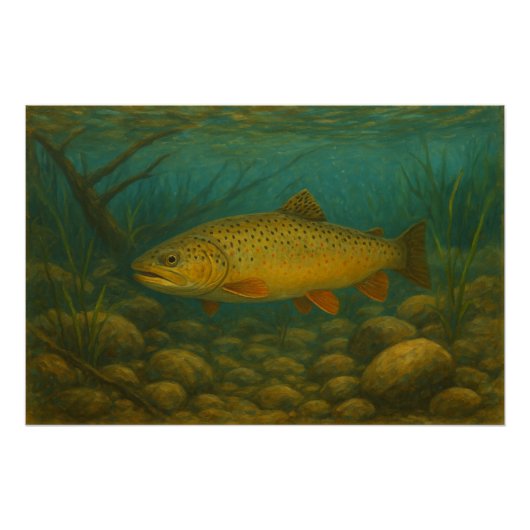 Trout Poster Print ポスター (正面)