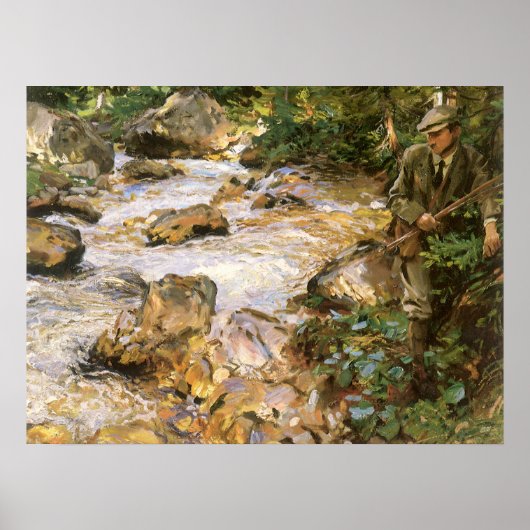 Trout Stream in the Tyrol by John Singer Sargent ポスター (正面)