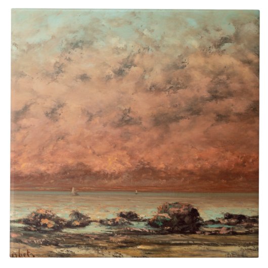 Trouville、1865年- 66の黒の石 タイル (正面)