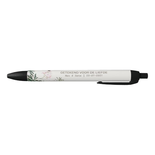 Trouwen pen getuigenはNamen Botanische Bruiloftと出会っ 黒ボールペン (ボトム)
