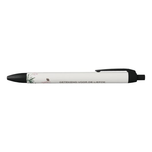Trouwen pen getuigenはNamen Botanische Bruiloftと出会っ 黒ボールペン (トップ)