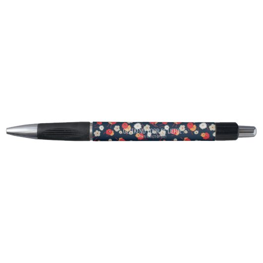Trouwen pen getuigen bloemen  ボールペン (正面)