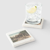 Troy NY Casino、プロスペクトパーク、1910ヴィンテージ ストーンコースター (横)