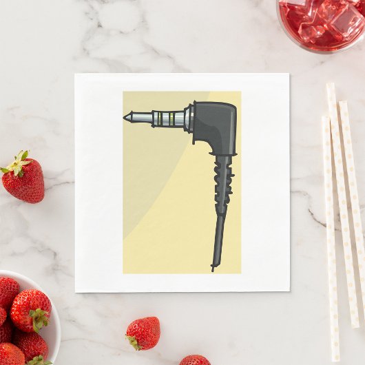 TRRSオーディオジャックコネクタ技術ガジェットイラストレーション スタンダードランチョンナプキン