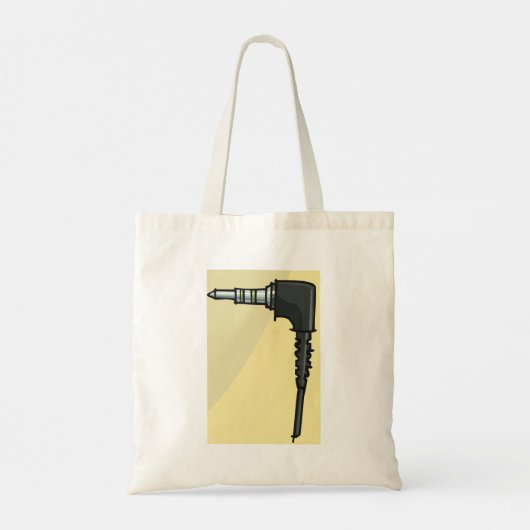 TRRSオーディオジャックコネクタ技術ガジェットイラストレーション トートバッグ (裏面)