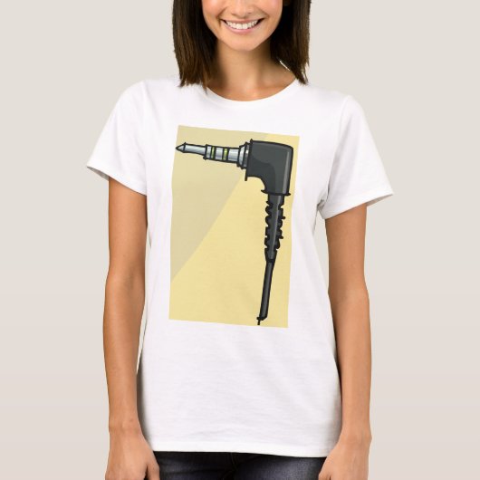 TRRSオーディオジャックコネクタ技術ガジェットイラストレーション Tシャツ (正面)