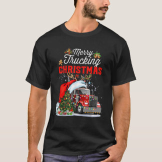 Truのためのメリートラック運転手クリスマストラック Tシャツ