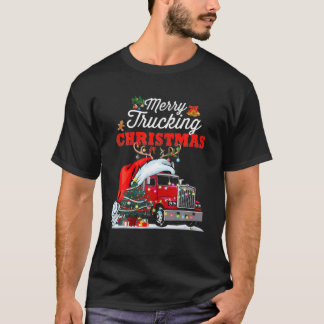 Truのためのメリートラック運転手クリスマストラック Tシャツ