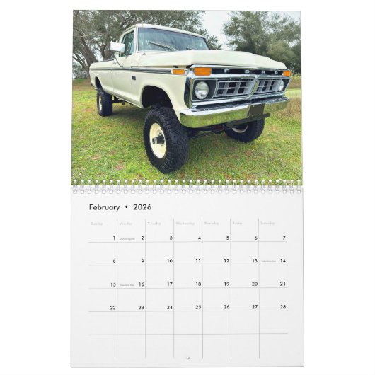 Truck Calendar 2 カレンダー (2月 2026)