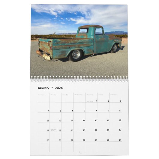 Truck Calendar 2 カレンダー (1月 2026)