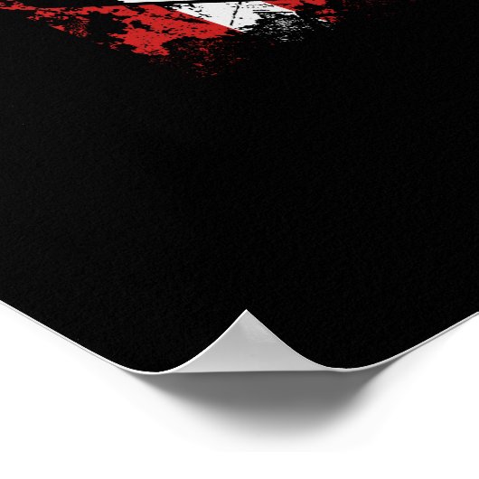 Truck Driver American Flag Trucker Gift ポスター (角)