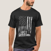 Truck Driver American Flag Trucker Tシャツ (正面)