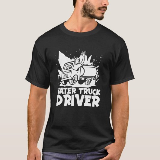 Truck Driver Cool Rig  Trucking Trucker Water Truc Tシャツ (正面)