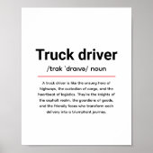 Truck Driver Definition for Truck Driver Day ポスター (正面)
