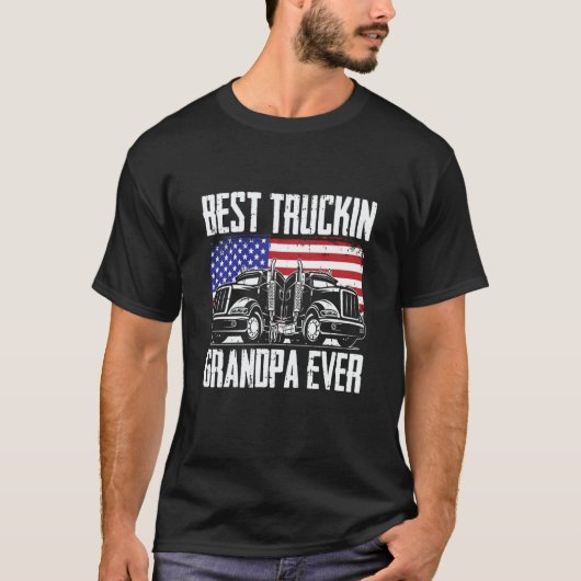 Truck Driver Grandpa Trucking Big Rig  Old Man Tru Tシャツ (正面)