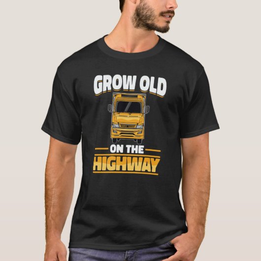 Truck Driver Rig Trucking  Old Man Trucker Tシャツ (正面)