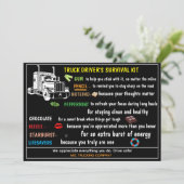 Truck Driver’s Survival Kit Funny & Thoughtful サンキューカード (スタンド正面)