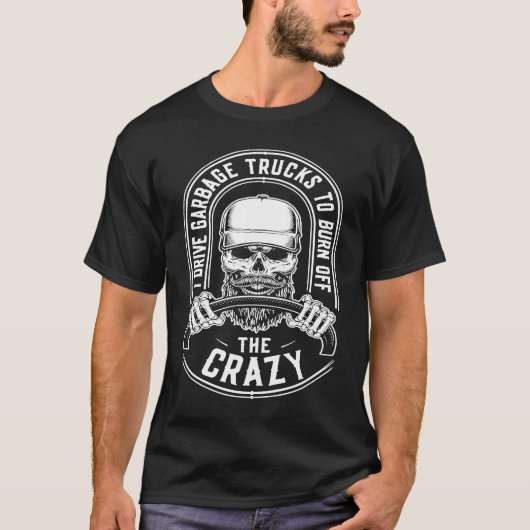 Truck Driver Skull Trucking Big Rig  Trucker Garba Tシャツ (正面)