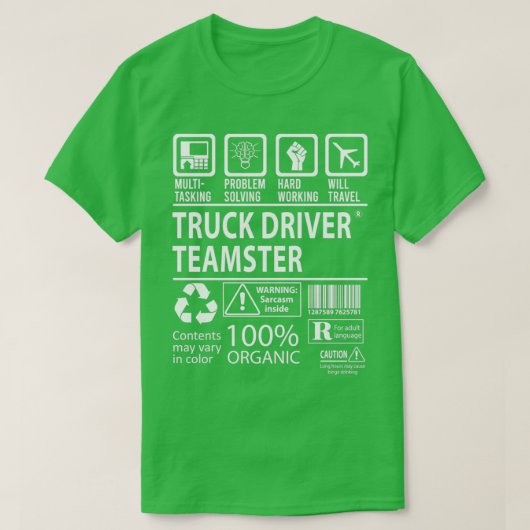 Truck Driver Teamster Multitasking Job Gift Item Tシャツ (デザイン正面)