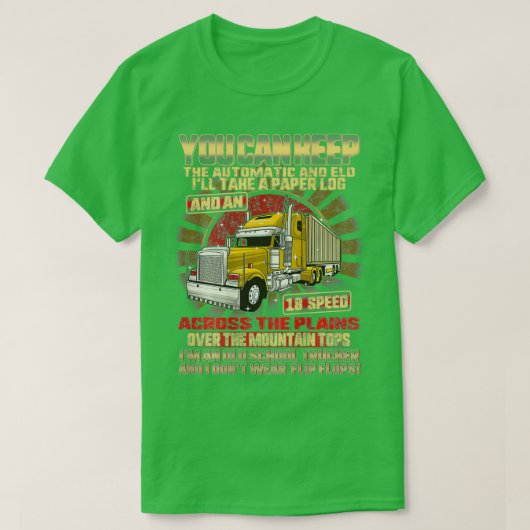 Truck Driver Trucker Daddy Husband 70 Feet 40 Tons Tシャツ (デザイン正面)