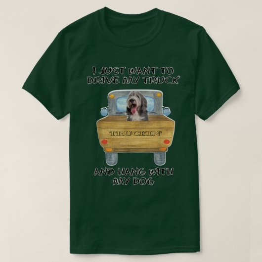 Truck Driving Dog Bearded Collie 2  Tシャツ (デザイン正面)