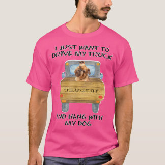 Truck Driving Dog Brussels Griffon Tシャツ