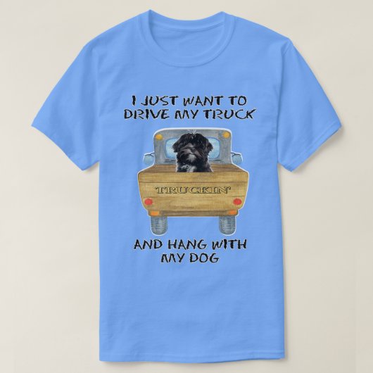 Truck Driving Dog Lhasa Apso2804 Tシャツ (デザイン正面)