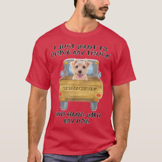 Truck Driving Dog Norfolk Terrier Tシャツ