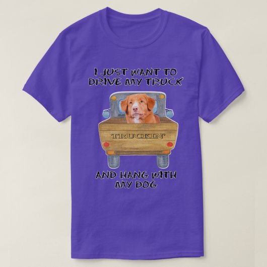 Truck Driving Dog Nova Scotia Duck Tolling Retriev Tシャツ (デザイン正面)