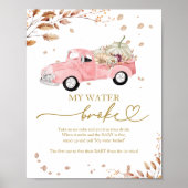 Truck Fall Girl Baby Shower My Water Broke Game ポスター (正面)