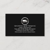 Truck On Gold Hillside Tree Landscape 名刺 (裏面)