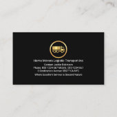 Truck On Gold Hillside Tree View 名刺 (裏面)