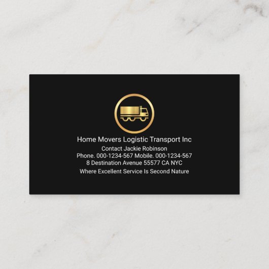 Truck On Gold Hillside Tree View 名刺 (裏面)