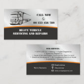 Truck Repair, Diesel Mechanic Business Card  名刺 (正面/裏面)