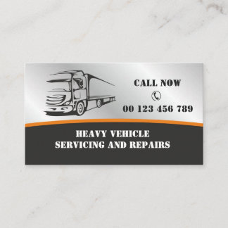 Truck Repair, Diesel Mechanic Business Card  名刺