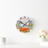 Truck Surfer lighthouse   clock ラウンド壁時計 (ホーム)