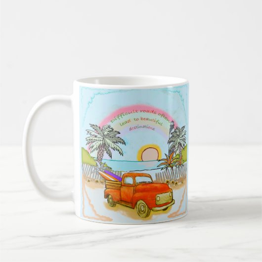 Truck Surfer  Lighthouse mug コーヒーマグカップ (左)
