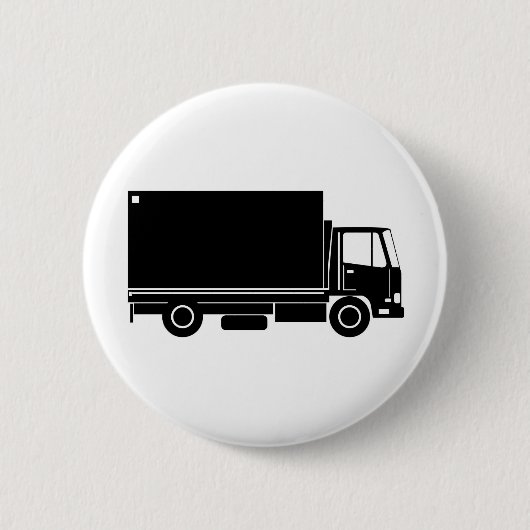 truck van lorryを動かす配達 缶バッジ (正面)