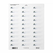 Truck White Blue Christmas Tree ラベル (フルシート)