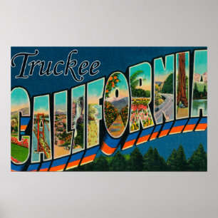 Truckee、カリフォルニア-大きい手紙場面 ポスター