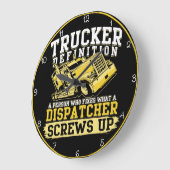 Trucker定義:ディスパッチャのエラーを修正 ラージ壁時計 (傾斜)